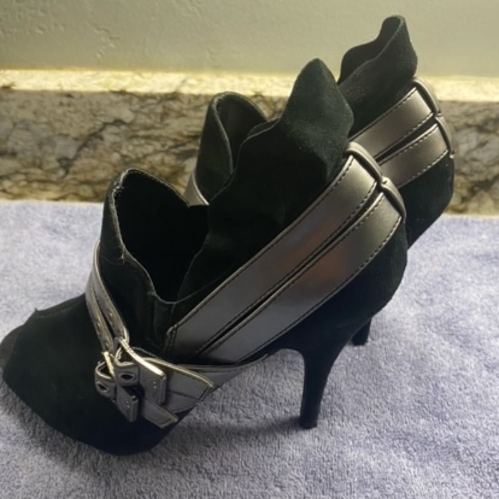 Open Toe Bootie Heels - image 8